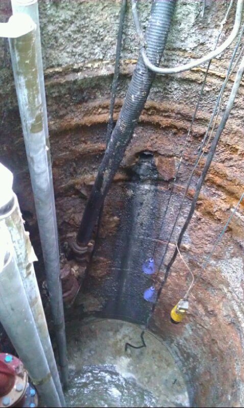 Photograph from the Concrete Ring Interceptor Tank Renovation project delivered by UCL Ltd