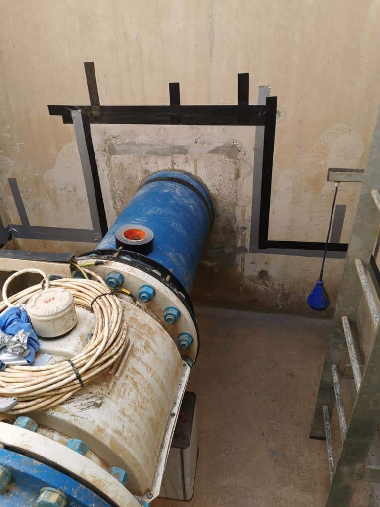 Photograph from the Injection Chamber Waterproofing project delivered by UCL Ltd