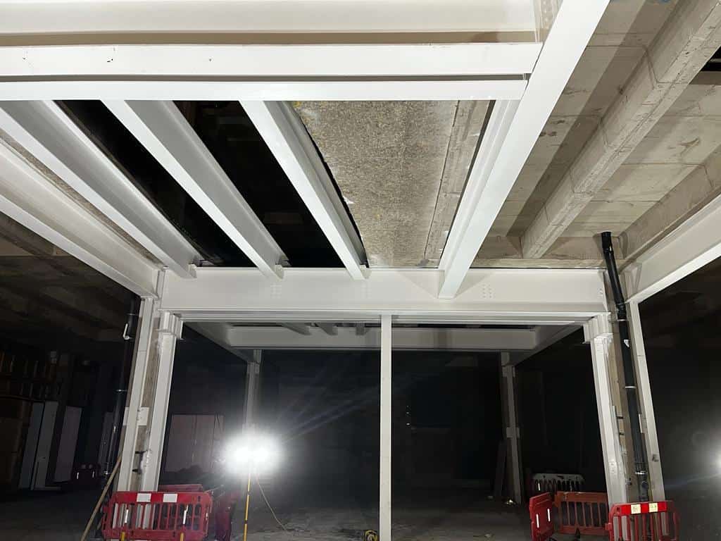 Photograph from the Intumescent Coating for Supermarket Refurbishment project delivered by UCL Ltd