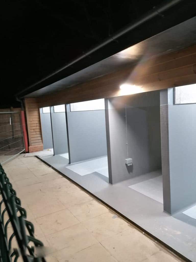 Photograph from the High-Performance Polyurea Coating for Dog Kennels project delivered by UCL Ltd