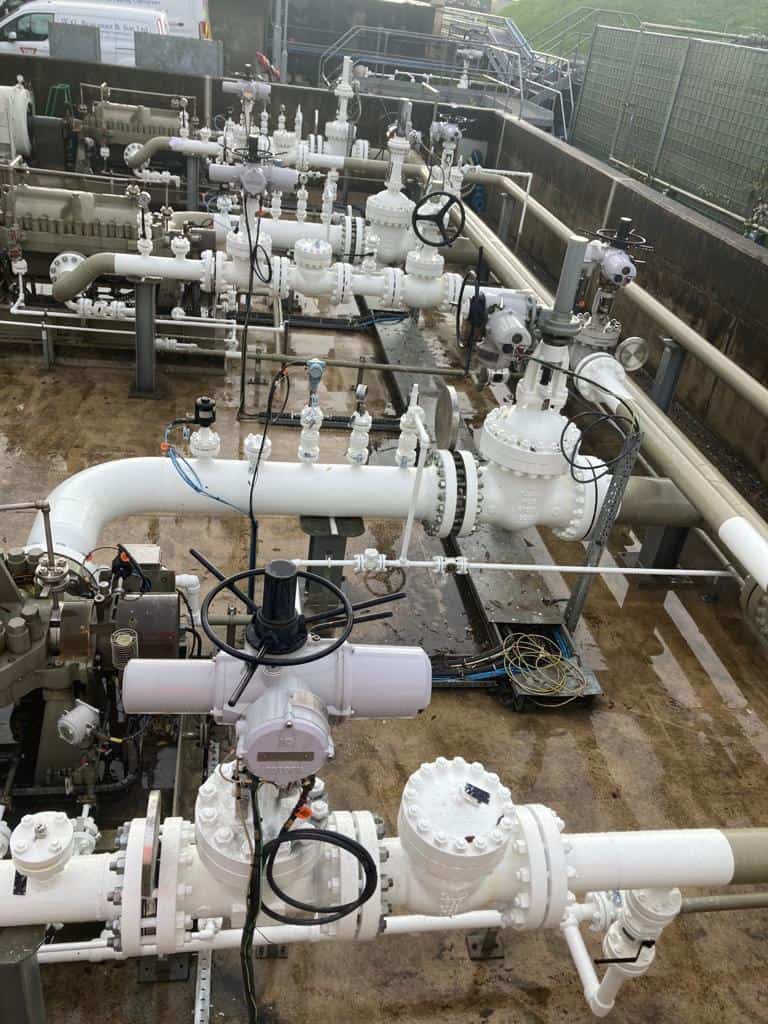 Photograph from the Protective Epoxy Coating for Pipework in Fuel Facility project delivered by UCL Ltd