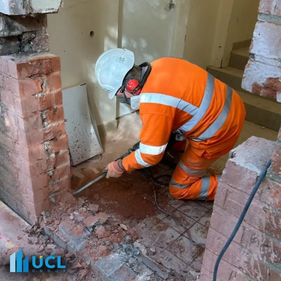 Process pipework installation at an industrial site