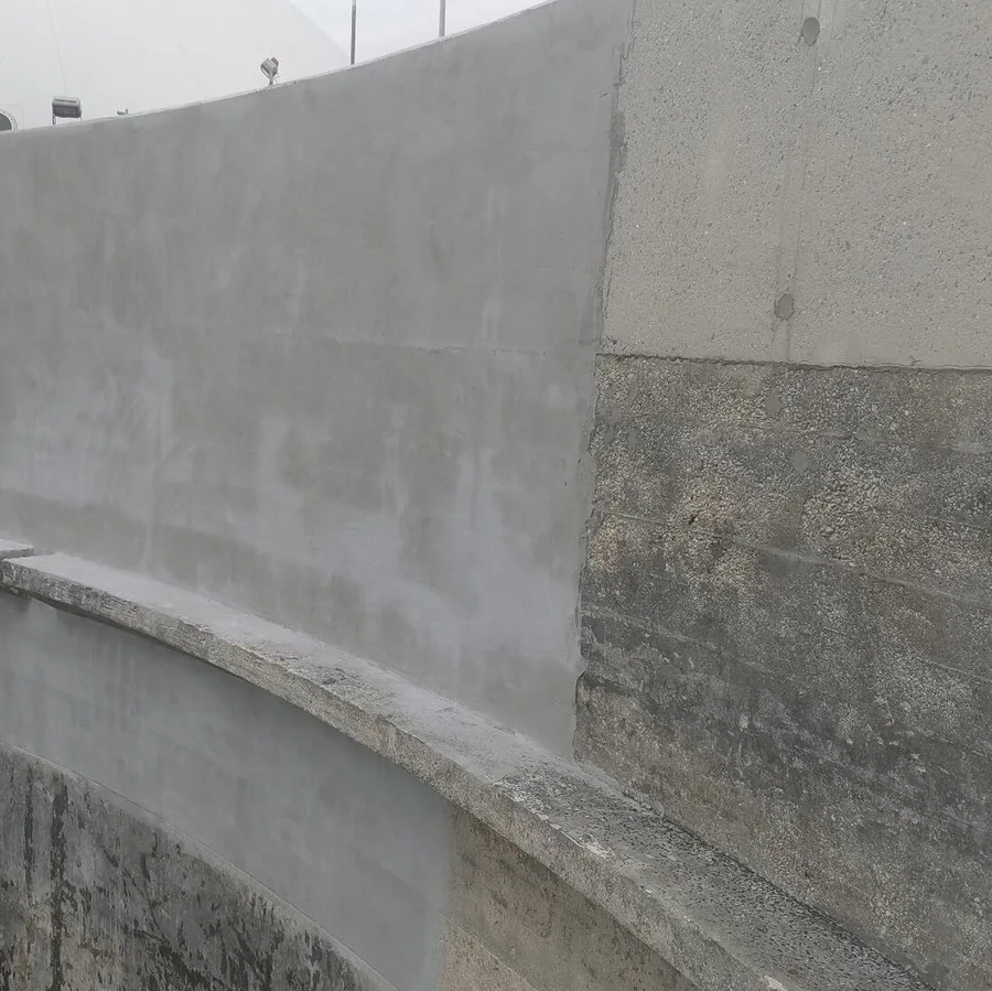 Structural concrete repair in progress
